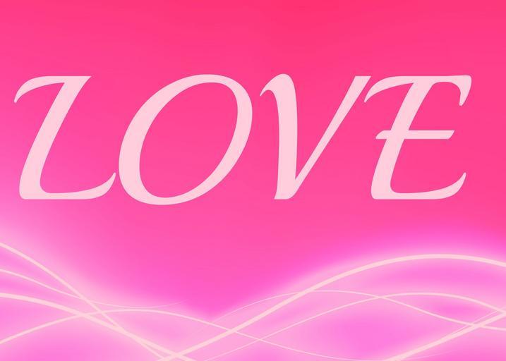Láska, nápis, ružový motív
